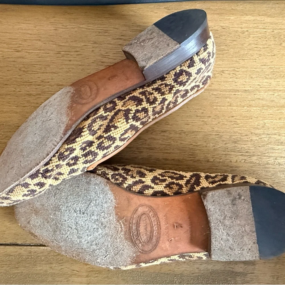 Stubbs & Wootton Jane Leopard Needlepoint Slipper - Size 7 - Picture 5 of 5